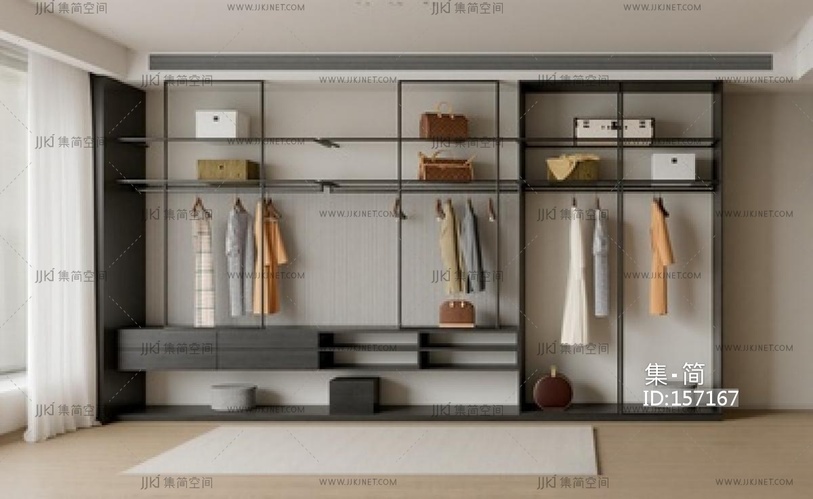 现代衣柜_SU模型