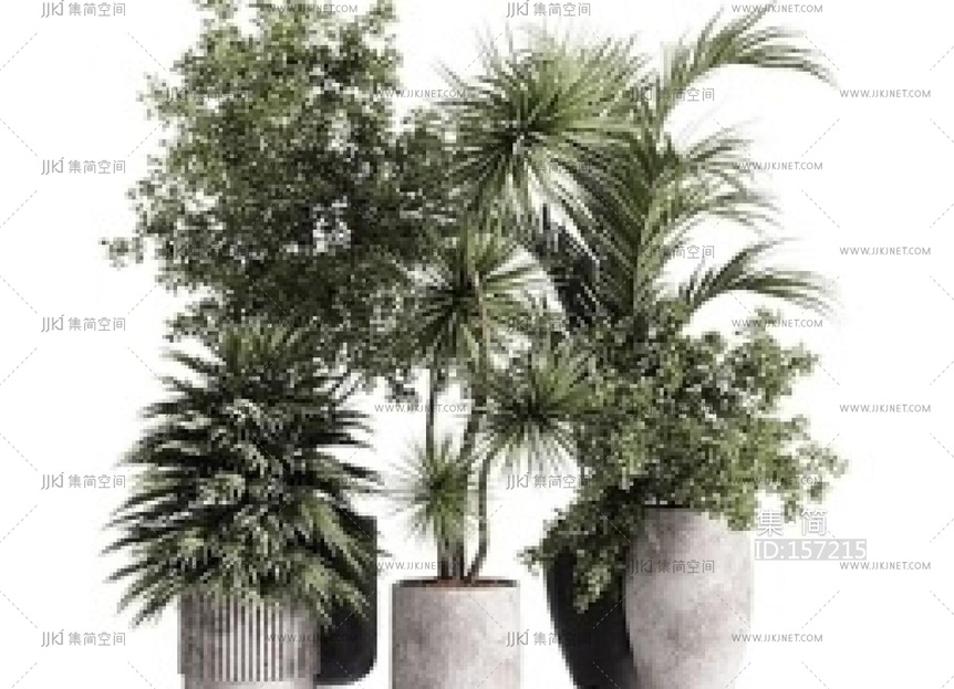 绿植盆栽SU模型