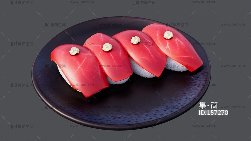 一盘生肉片 su草图模型