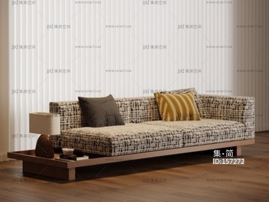 现代中古风贵妃椅_沙发椅SU模型