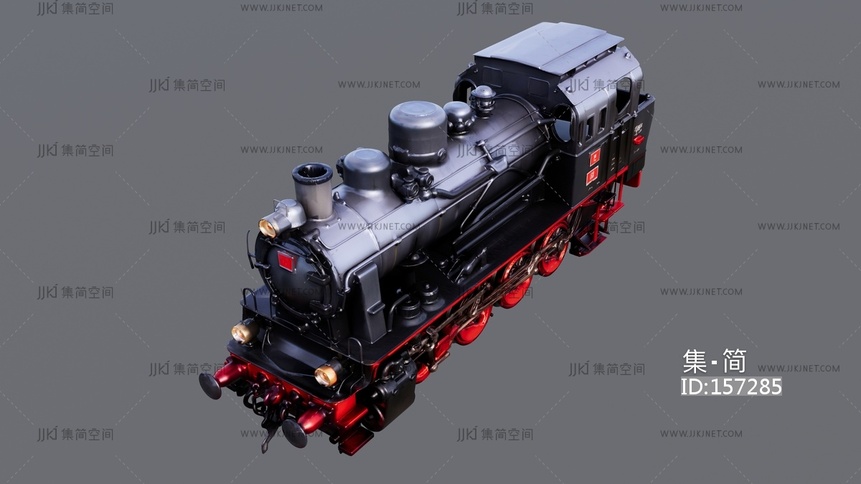 火车头玩具摆件 su草图模型