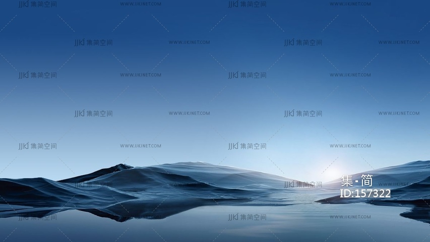 现代山脉广告灯箱屏幕海报 (12)