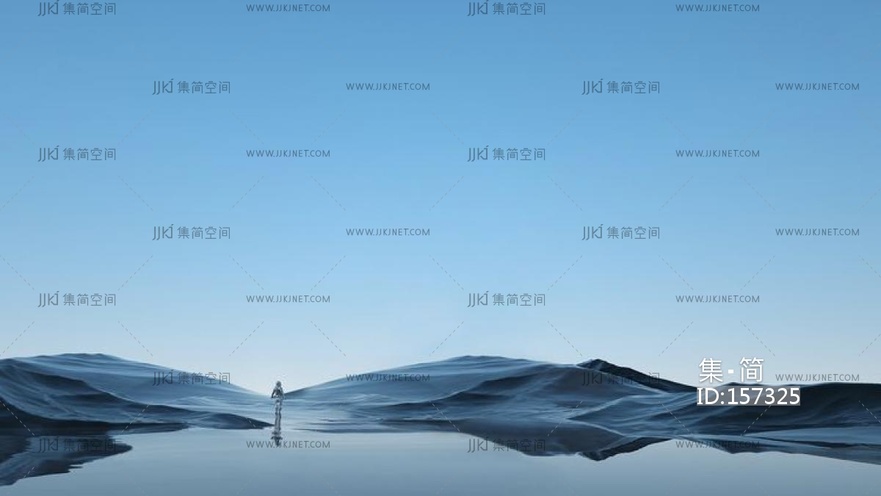 现代山脉广告灯箱屏幕海报 (15)