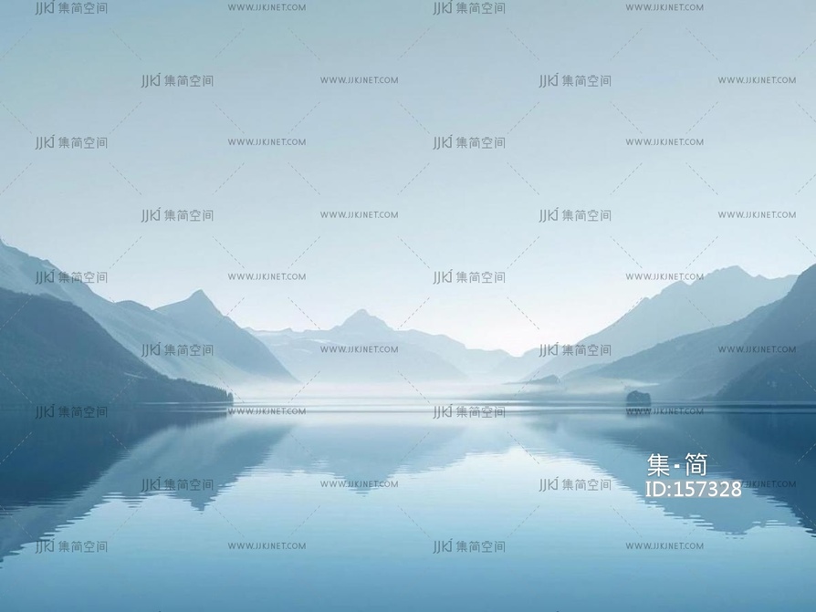 现代山脉广告灯箱屏幕海报 (18)