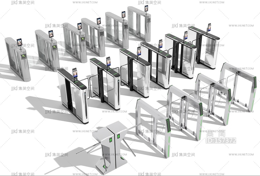 公用器材_自动门_感应门_闸门_门禁机_现代闸机3D模型(2021)