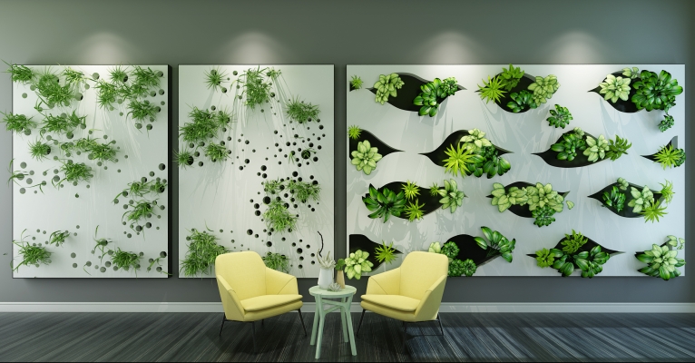 现代时尚壁饰垂直植物