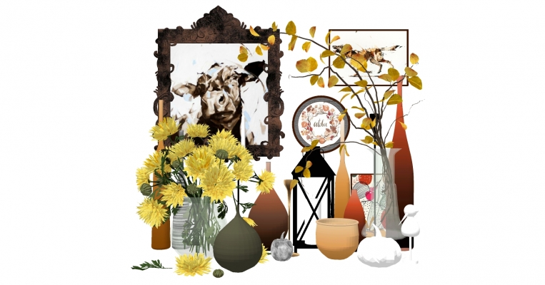 欧式现代新中式花瓶花艺花卉玻璃花瓶镜框画框