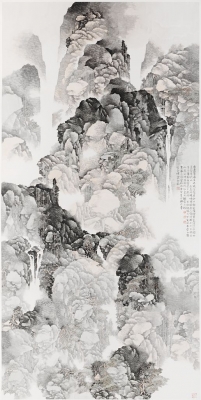 新中式抽象山水装饰画挂画 字画 (1)