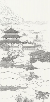 新中式抽象山水装饰画挂画 字画a (2)