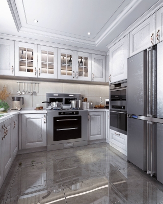 简欧欧式风格 厨房橱柜 厨房电器 厨房用品