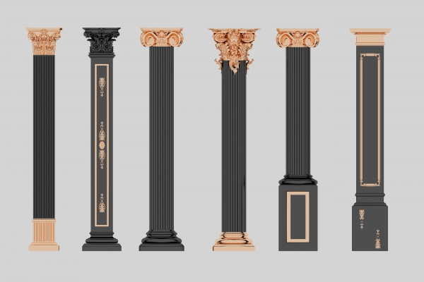 欧式罗马柱，柱子，柱头