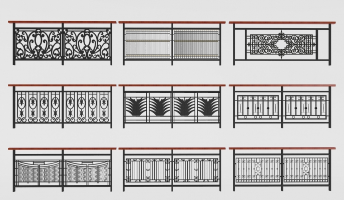 欧式新中式铁艺欧式铁艺栏杆，护栏，围栏，扶手