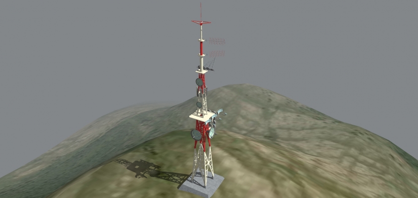 15信号塔 雷达站 电信塔 高山上电讯站