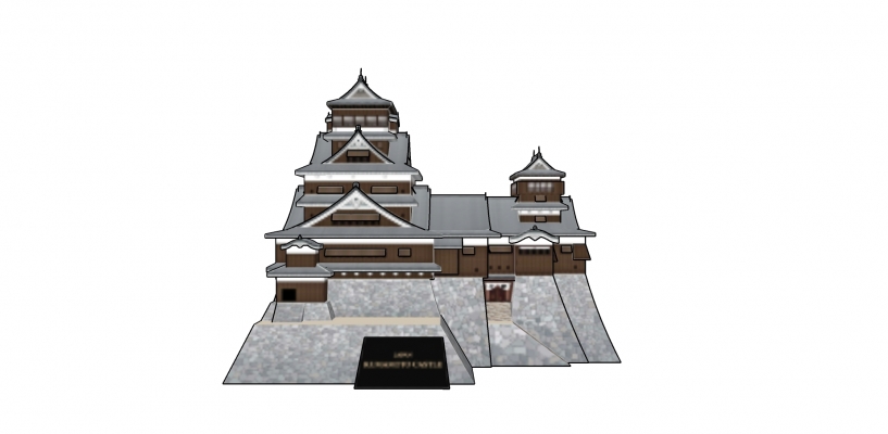 103日式古建城楼  日本古典风格寺庙 塔 古建筑  中式塔楼
