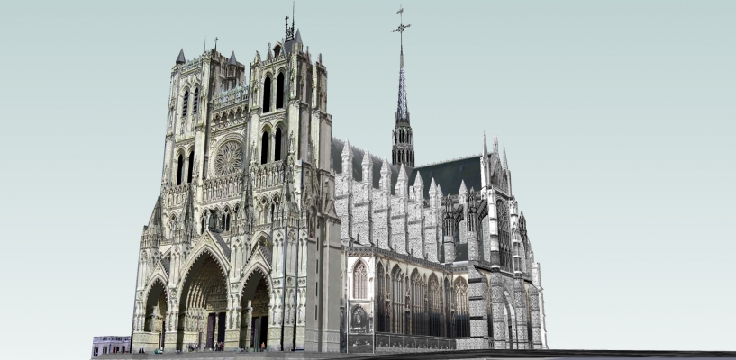 123哥特式建筑风格教堂 天主教堂  巴黎圣母院 科隆大教堂