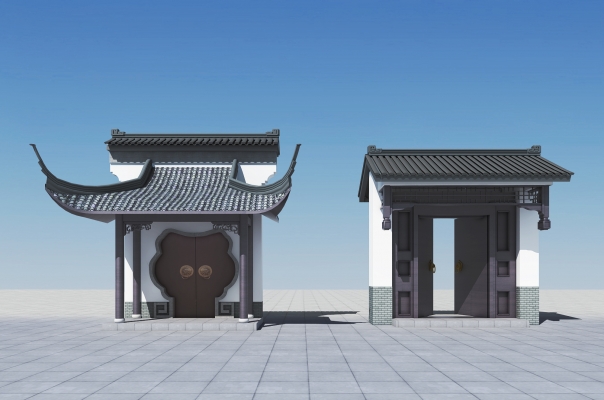  中式古典大门