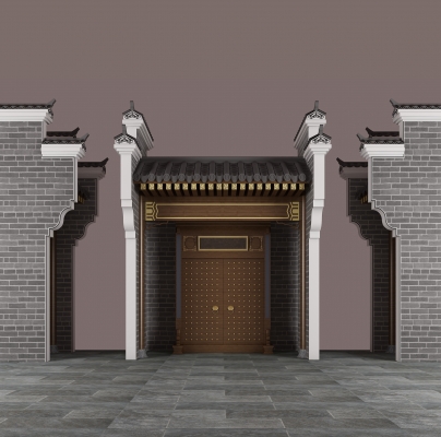  中式古典大门