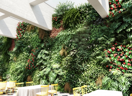 9现代绿植墙，植物墙，绿化墙