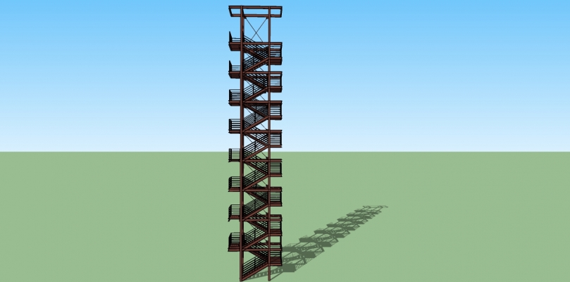 04钢架楼梯 工业风钢架楼梯 户外楼梯