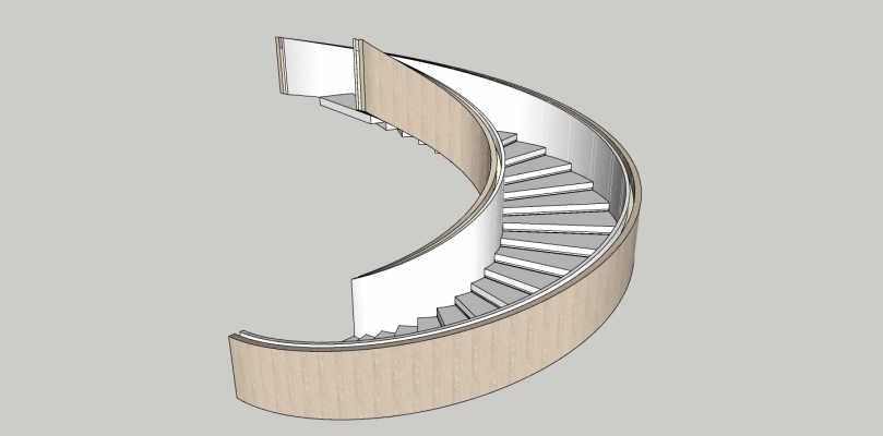 24现代风格木质灯带旋转楼梯 实木踏步楼梯 别墅楼梯 办公室楼梯LOFT旋转楼梯