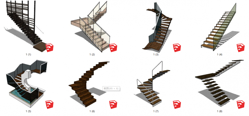 27家庭装修楼梯设计 转角楼梯 扶手楼梯 实木楼梯 钢结构楼梯 旋转楼梯 玻璃扶手楼梯 大理石楼梯