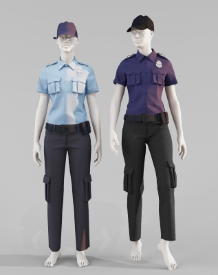  现代警察警服服装模特