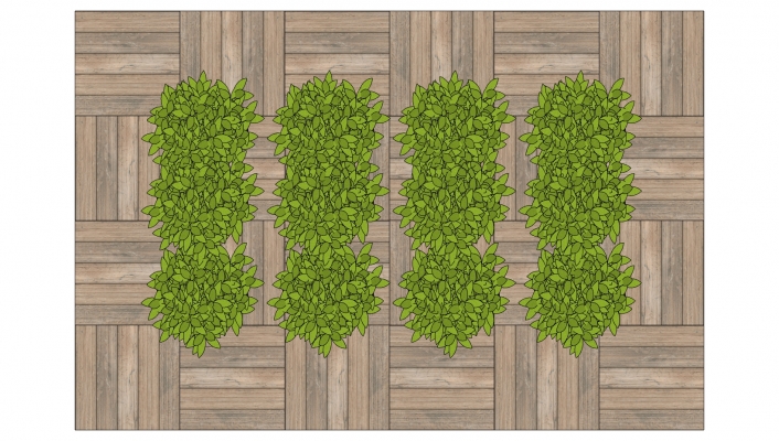  装饰植物 绿植墙 原木架子 组合  