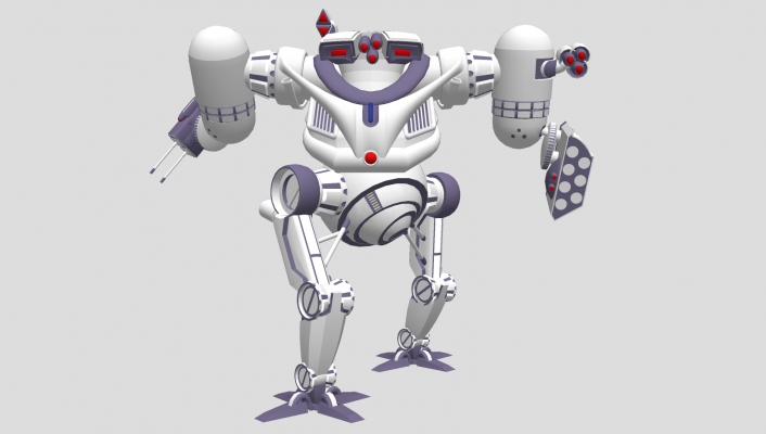 金属机器人 模型 