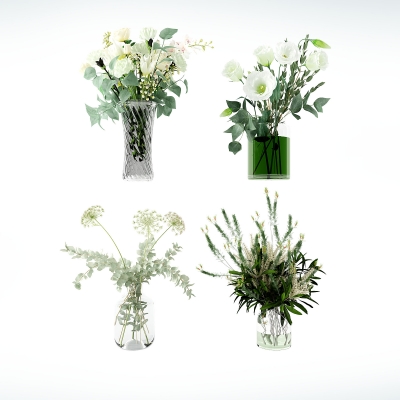  现代欧式玻璃花瓶花艺摆件插花