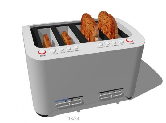 336现代厨房电器用具面包机 食物 面包