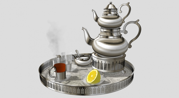  欧式法式金属茶壶 金属不锈钢茶壶  