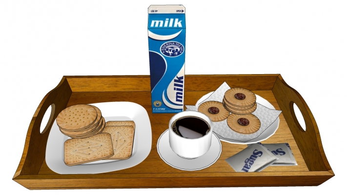  食物零食 饼干 咖啡 西餐木制托盘餐盘  