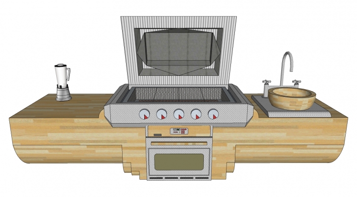  厨房用品用具 金属燃气灶烧烤机 水槽 榨汁机，烤箱烧烤台