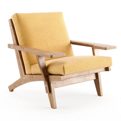  现代Getama木质休闲椅，实木单人休闲椅子 