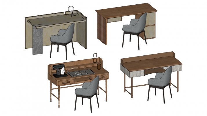  书桌，梳妆台，竹桌椅，椅子写字台