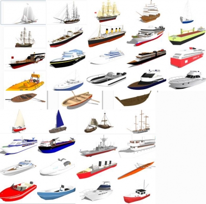 29现代船只，船帆，帆船组合