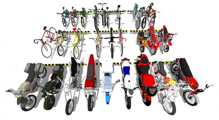 36现代风格电动车，摩托车，自行车，车 