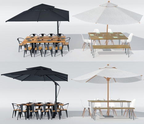 北欧户外桌椅组合遮阳伞座椅咖啡椅餐桌椅组合