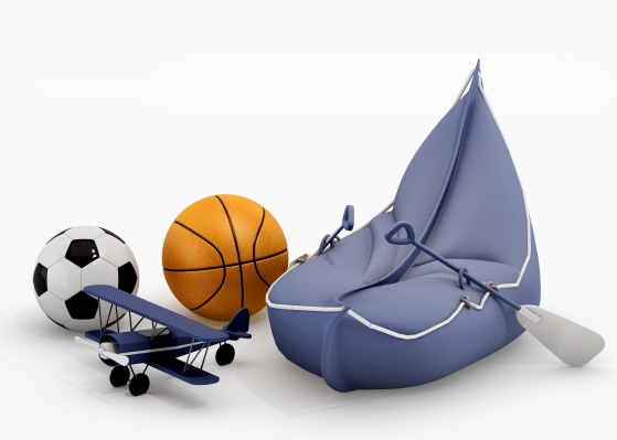  现代儿童足球，篮球，飞机，小船懒人沙发玩具