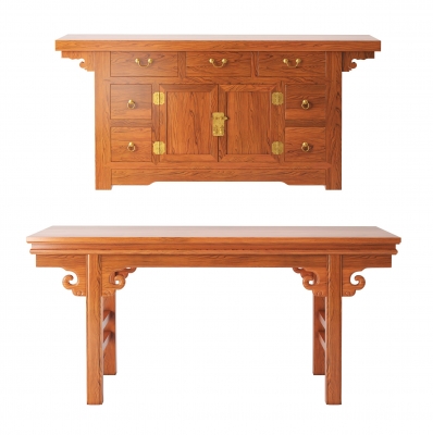 01中式古典实木家具，中式条案边柜，神台摆台，条桌玄关台