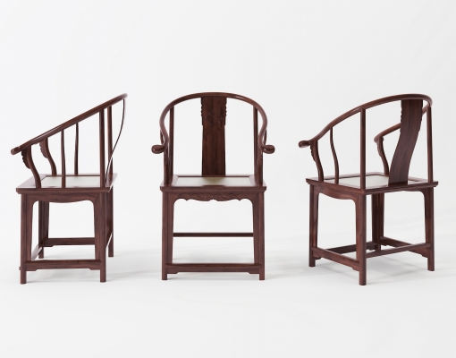 中式古典实木红木家具圈椅