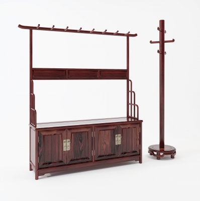 中式古典实木红木家具衣架