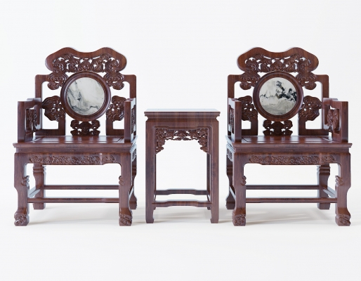 中式古典红木实木家具太师椅