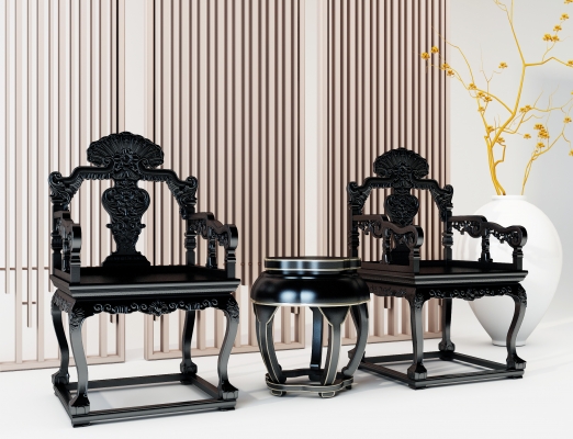 新中式古典红木太师椅