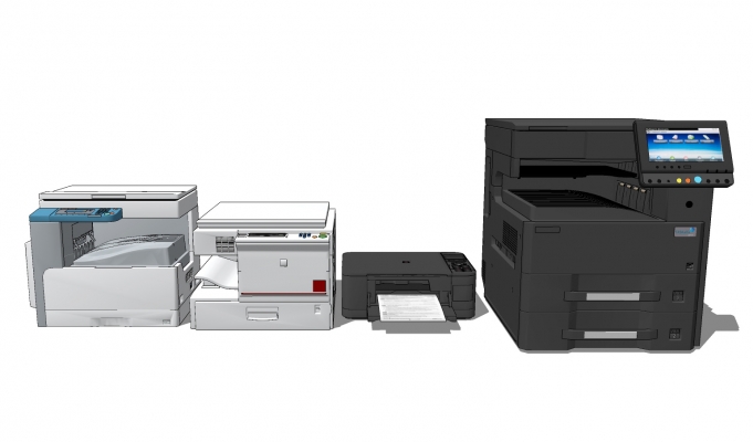 现代打印机复印机，办公用品设备