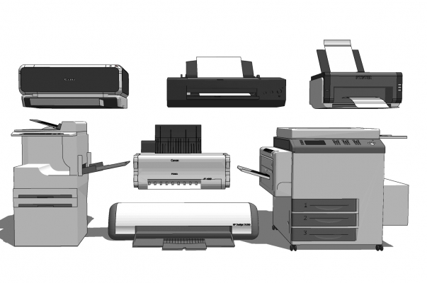现代打印机复印机，办公用品