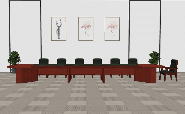新中式会议室桌椅