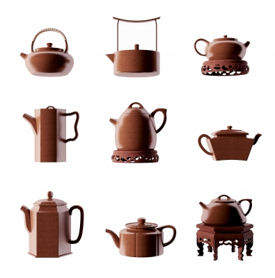 中式紫砂茶壶茶具