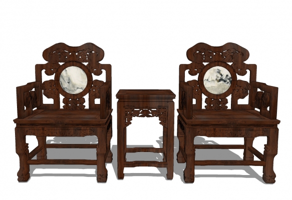 中式古典红木实木家具，太师椅