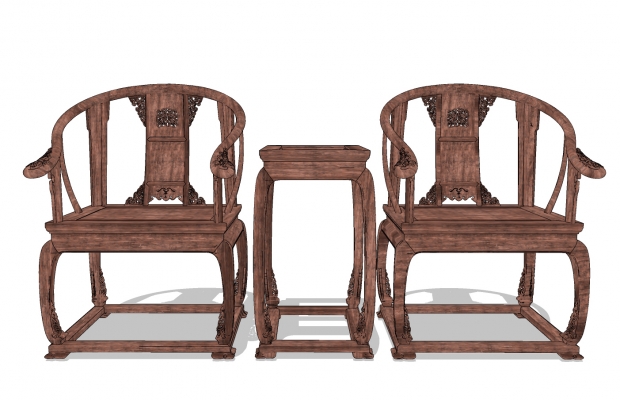 中式古典红木家具，圈椅
